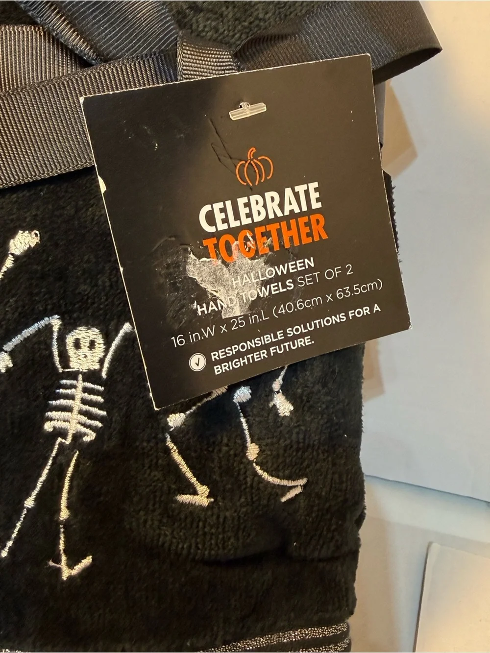 Celebrate Together™ Halloween Dancing Skeletons Hand Towel 2 Pack